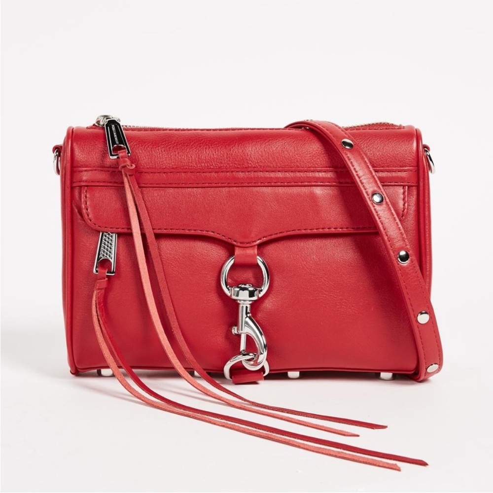 Rebecca Minkoff Red Leather Mini Mac Crossbody Bag